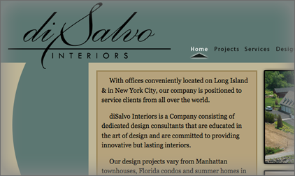 diSalvo Interiors Inc - Go Web Works LLC Web Design